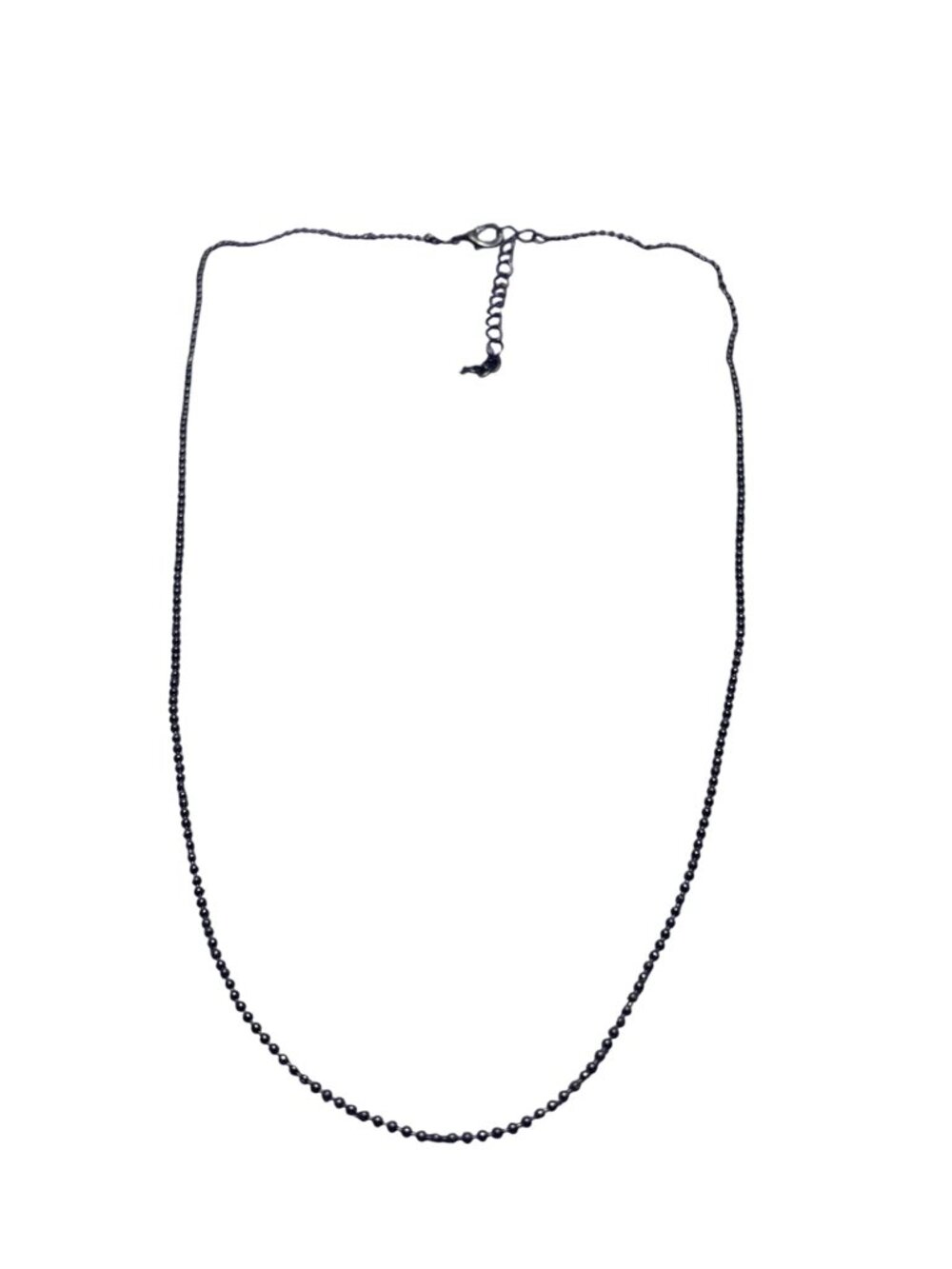 Vintage 90s Ball Chain Necklace Black Lobster Clasp 21 - 24.5 inches Long